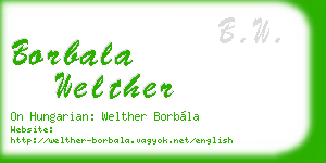 borbala welther business card